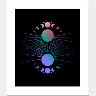 Moon Phases - Sun Magic - Festival Gear - Psychedelic and Spiritual Artwork Posters and Art